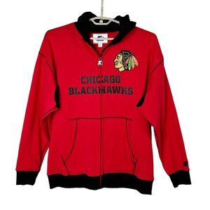 Starter NHL Chicago Blackhawks Zip Front Hoodie Jacket - L - NWT